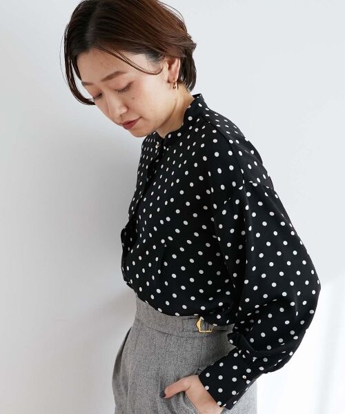 le.coeur blanc / ルクールブラン シャツ・ブラウス | ドットバンドカラータックブラウス | 詳細4