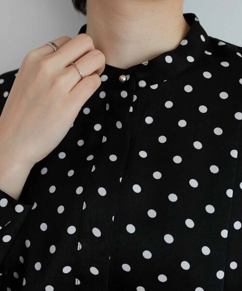 le.coeur blanc / ルクールブラン シャツ・ブラウス | ドットバンドカラータックブラウス | 詳細6