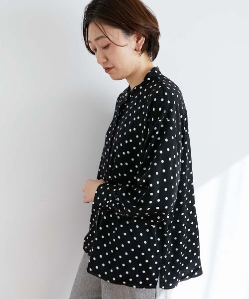 le.coeur blanc / ルクールブラン シャツ・ブラウス | ドットバンドカラータックブラウス | 詳細8
