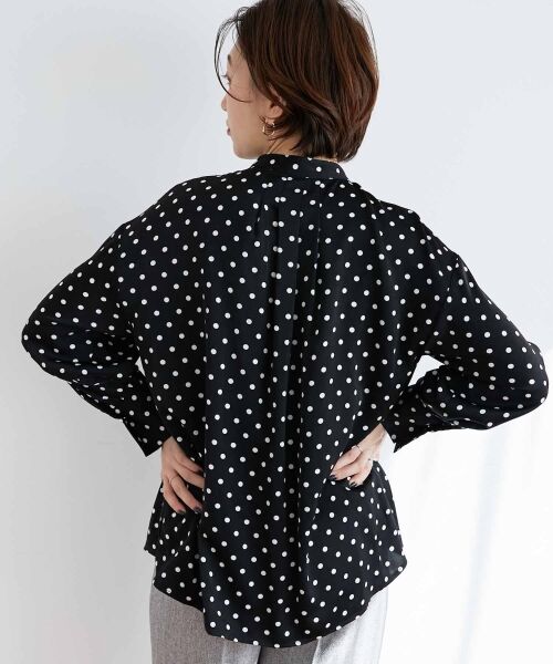 le.coeur blanc / ルクールブラン シャツ・ブラウス | ドットバンドカラータックブラウス | 詳細9