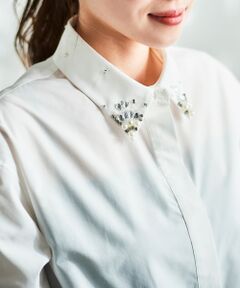 le.coeur blanc / ルクールブラン シャツ・ブラウス | 《手洗い可能》ビジューカラーシャツ