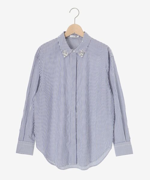 le.coeur blanc / ルクールブラン シャツ・ブラウス | 《手洗い可能》ビジューカラーシャツ | 詳細1