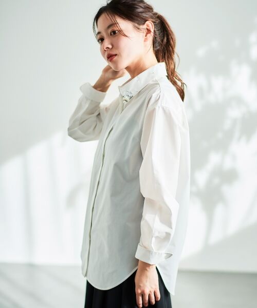 le.coeur blanc / ルクールブラン シャツ・ブラウス | 《手洗い可能》ビジューカラーシャツ | 詳細16