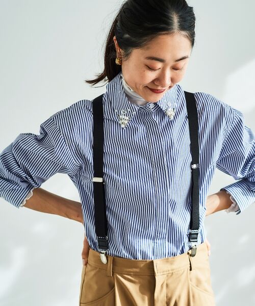 le.coeur blanc / ルクールブラン シャツ・ブラウス | 《手洗い可能》ビジューカラーシャツ | 詳細2