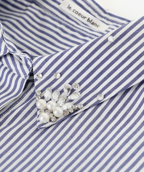le.coeur blanc / ルクールブラン シャツ・ブラウス | 《手洗い可能》ビジューカラーシャツ | 詳細30