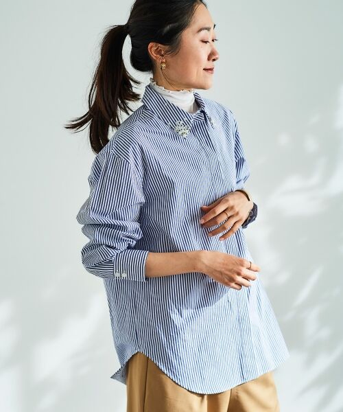 le.coeur blanc / ルクールブラン シャツ・ブラウス | 《手洗い可能》ビジューカラーシャツ | 詳細6