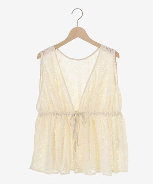 le.coeur blanc / ルクールブラン ベスト | 《手洗い可能》フラワーレースジレベスト | 詳細1