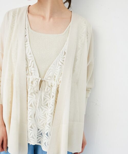 le.coeur blanc / ルクールブラン ベスト | 《手洗い可能》フラワーレースジレベスト | 詳細18