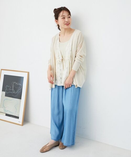 le.coeur blanc / ルクールブラン ベスト | 《手洗い可能》フラワーレースジレベスト | 詳細19