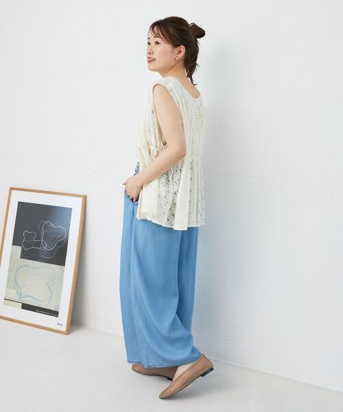 le.coeur blanc / ルクールブラン ベスト | 《手洗い可能》フラワーレースジレベスト | 詳細20
