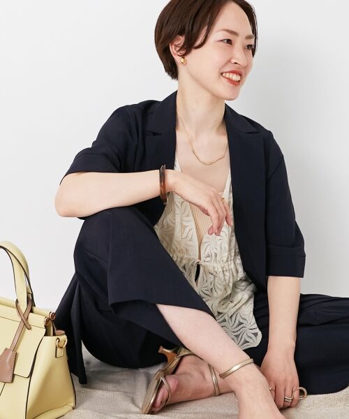 le.coeur blanc / ルクールブラン ベスト | 《手洗い可能》フラワーレースジレベスト | 詳細22