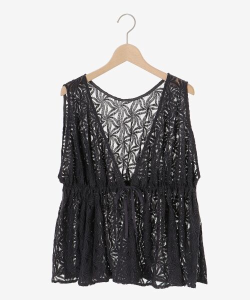 le.coeur blanc / ルクールブラン ベスト | 《手洗い可能》フラワーレースジレベスト | 詳細24