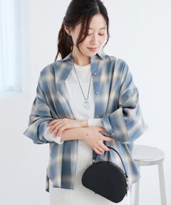 le.coeur blanc / ルクールブラン シャツ・ブラウス | 《手洗い可能》オンブレチェックオーバーシャツ