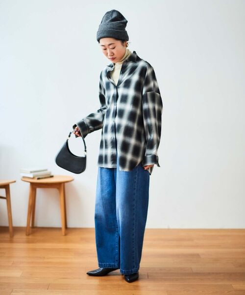 le.coeur blanc / ルクールブラン シャツ・ブラウス | 《手洗い可能》オンブレチェックオーバーシャツ | 詳細15