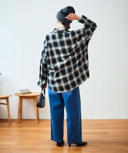 le.coeur blanc / ルクールブラン シャツ・ブラウス | 《手洗い可能》オンブレチェックオーバーシャツ | 詳細16