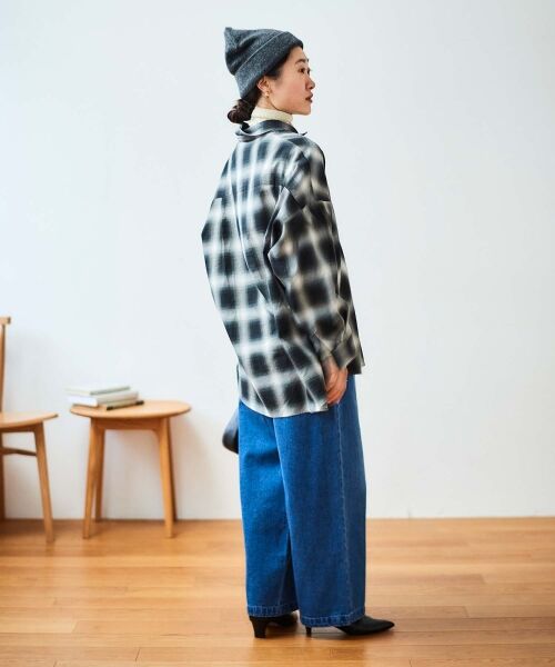 le.coeur blanc / ルクールブラン シャツ・ブラウス | 《手洗い可能》オンブレチェックオーバーシャツ | 詳細17