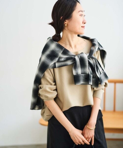 le.coeur blanc / ルクールブラン シャツ・ブラウス | 《手洗い可能》オンブレチェックオーバーシャツ | 詳細19