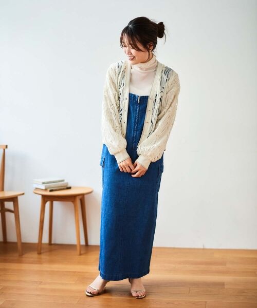 le.coeur blanc / ルクールブラン ロング・マキシ丈ワンピース | ヘンプデニムジャンスカ | 詳細11