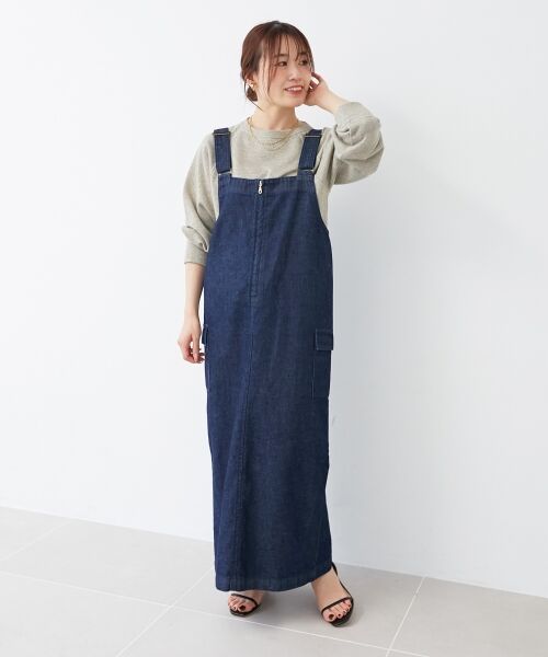 le.coeur blanc / ルクールブラン ロング・マキシ丈ワンピース | ヘンプデニムジャンスカ | 詳細17