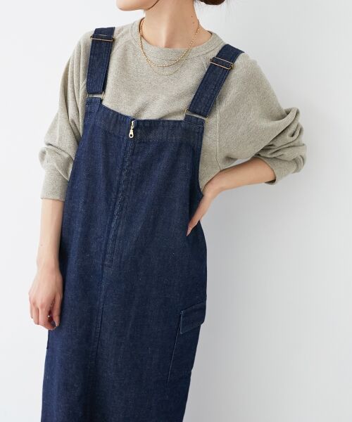 le.coeur blanc / ルクールブラン ロング・マキシ丈ワンピース | ヘンプデニムジャンスカ | 詳細20