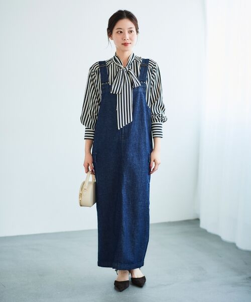 le.coeur blanc / ルクールブラン ロング・マキシ丈ワンピース | ヘンプデニムジャンスカ | 詳細22