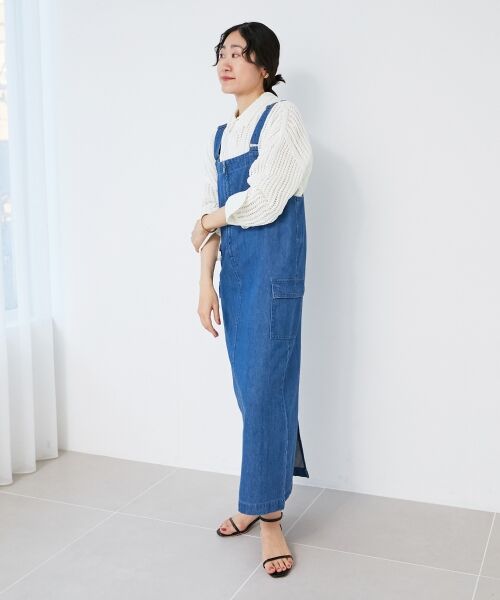 le.coeur blanc / ルクールブラン ロング・マキシ丈ワンピース | ヘンプデニムジャンスカ | 詳細3