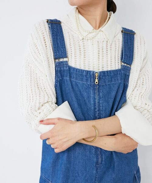 le.coeur blanc / ルクールブラン ロング・マキシ丈ワンピース | ヘンプデニムジャンスカ | 詳細5