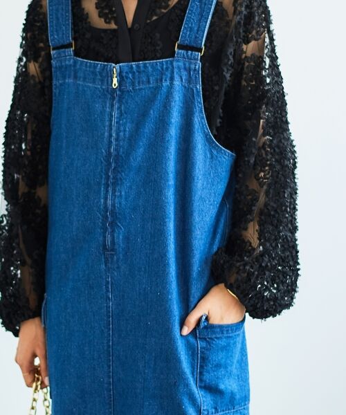 le.coeur blanc / ルクールブラン ロング・マキシ丈ワンピース | ヘンプデニムジャンスカ | 詳細9