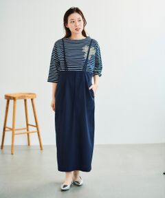 le.coeur blanc / ルクールブラン ロング・マキシ丈ワンピース | バックリボンサロペットスカート