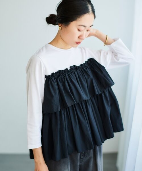 le.coeur blanc / ルクールブラン カットソー | ビスチェライクドッキングプルオーバー | 詳細13