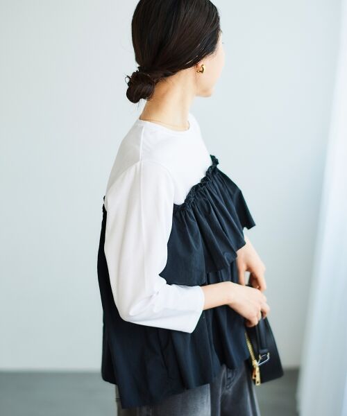 le.coeur blanc / ルクールブラン カットソー | ビスチェライクドッキングプルオーバー | 詳細17