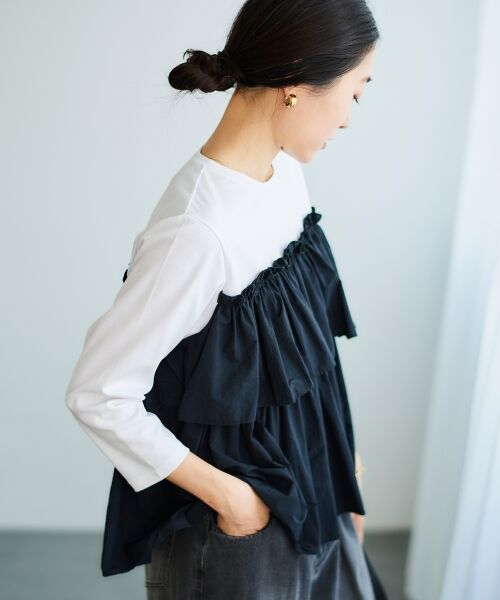 le.coeur blanc / ルクールブラン カットソー | ビスチェライクドッキングプルオーバー | 詳細18