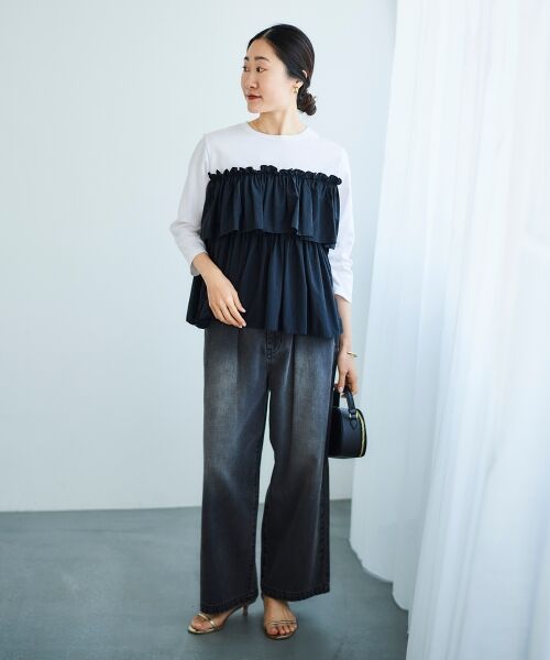 le.coeur blanc / ルクールブラン カットソー | ビスチェライクドッキングプルオーバー | 詳細20