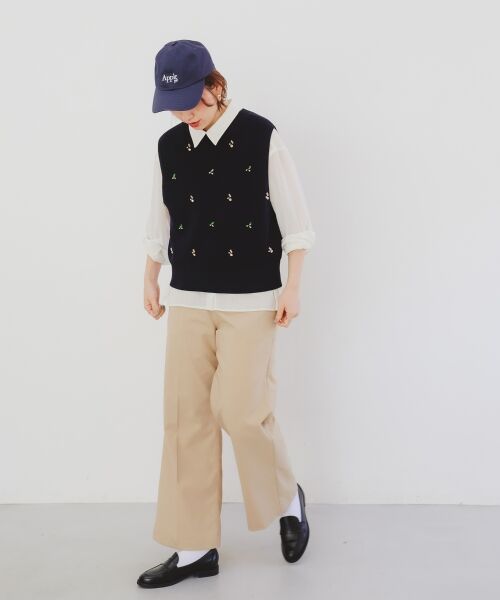 le.coeur blanc / ルクールブラン ベスト | 片畦ビジューニットベスト | 詳細10