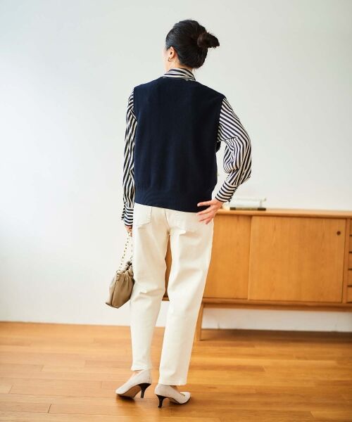 le.coeur blanc / ルクールブラン ベスト | 片畦ビジューニットベスト | 詳細16