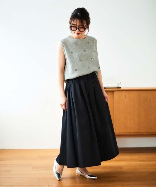 le.coeur blanc / ルクールブラン ベスト | 片畦ビジューニットベスト | 詳細21