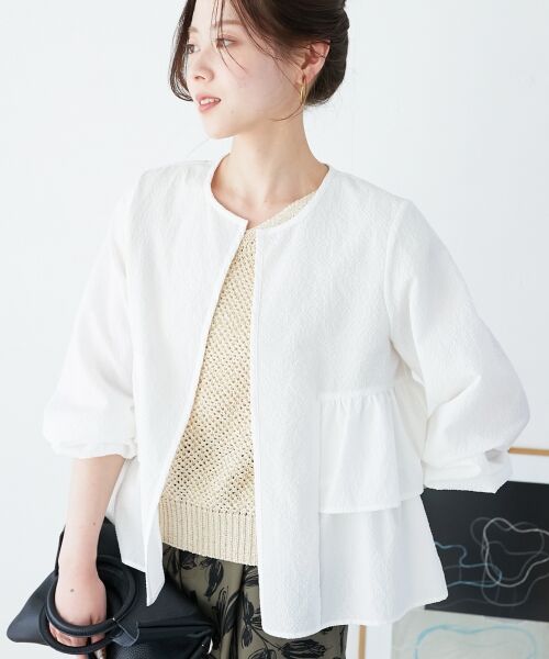 le.coeur blanc / ルクールブラン ベスト | 《手洗い可能》スパンコールメッシュ2WAYニットベスト | 詳細13