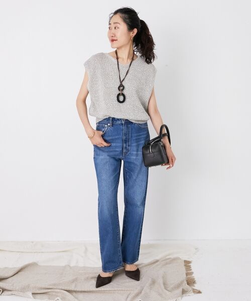 le.coeur blanc / ルクールブラン ベスト | 《手洗い可能》スパンコールメッシュ2WAYニットベスト | 詳細19