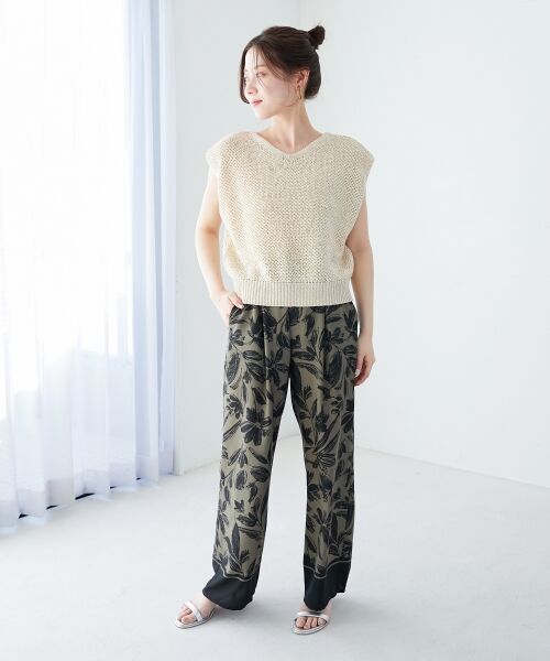 le.coeur blanc / ルクールブラン ベスト | 《手洗い可能》スパンコールメッシュ2WAYニットベスト | 詳細6