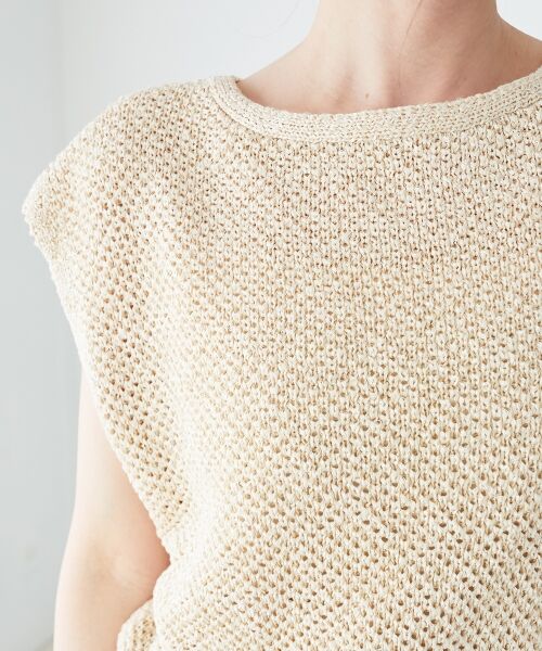 le.coeur blanc / ルクールブラン ベスト | 《手洗い可能》スパンコールメッシュ2WAYニットベスト | 詳細9