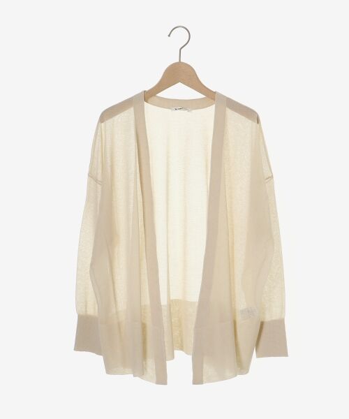 le.coeur blanc / ルクールブラン カーディガン・ボレロ | 《手洗い可能》シアーミドル丈カーディガン | 詳細1