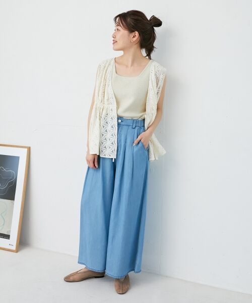 le.coeur blanc / ルクールブラン カーディガン・ボレロ | 《手洗い可能》シアーミドル丈カーディガン | 詳細16