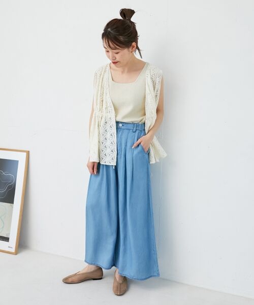 le.coeur blanc / ルクールブラン カーディガン・ボレロ | 《手洗い可能》シアーミドル丈カーディガン | 詳細17