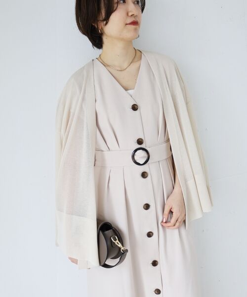 le.coeur blanc / ルクールブラン カーディガン・ボレロ | 《手洗い可能》シアーミドル丈カーディガン | 詳細19