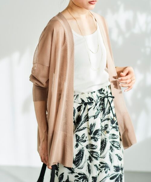 le.coeur blanc / ルクールブラン カーディガン・ボレロ | 《手洗い可能》シアーミドル丈カーディガン | 詳細23