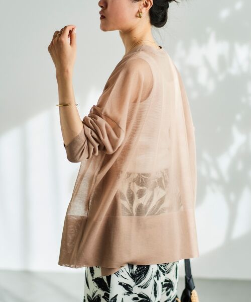 le.coeur blanc / ルクールブラン カーディガン・ボレロ | 《手洗い可能》シアーミドル丈カーディガン | 詳細26