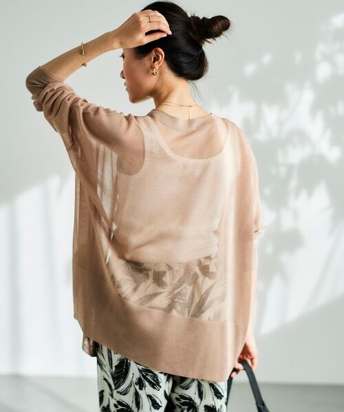 le.coeur blanc / ルクールブラン カーディガン・ボレロ | 《手洗い可能》シアーミドル丈カーディガン | 詳細30