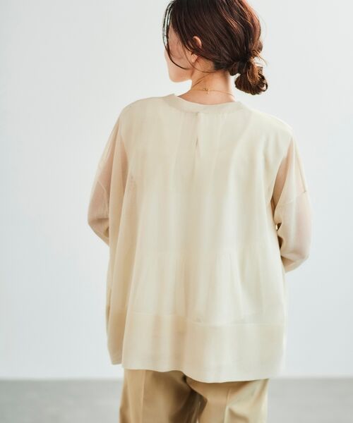 le.coeur blanc / ルクールブラン カーディガン・ボレロ | 《手洗い可能》シアーミドル丈カーディガン | 詳細6