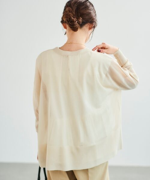 le.coeur blanc / ルクールブラン カーディガン・ボレロ | 《手洗い可能》シアーミドル丈カーディガン | 詳細7