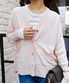 le.coeur blanc / ルクールブラン カーディガン・ボレロ | 《手洗い可能》ハイゲージVネックカーディガン